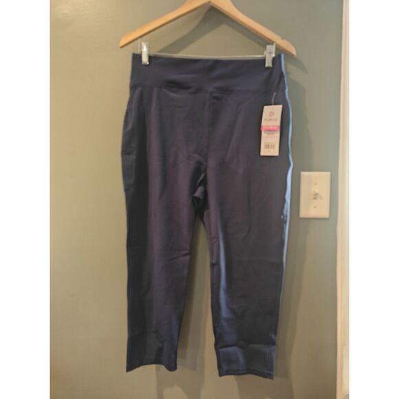 Popfit 2X Navy Jane pop cropped leggings - Picture 1 of 2